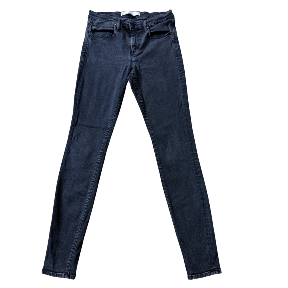 AYR Skinny Jeans Womens 30x32 Faded Black Mid Rise Made in USA Denim Pants DD18